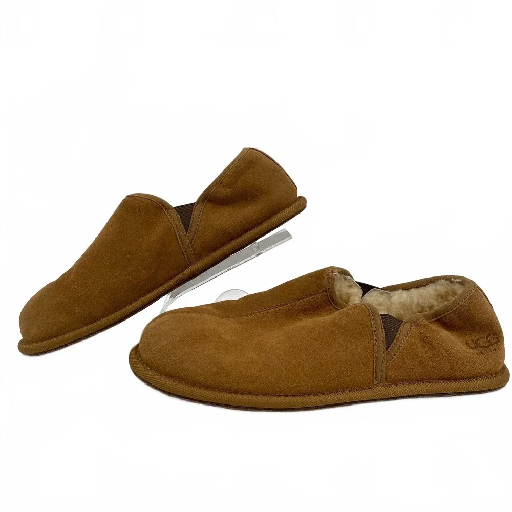 UGG Brown Suede Romeo II Slippers | Men’s US 10
